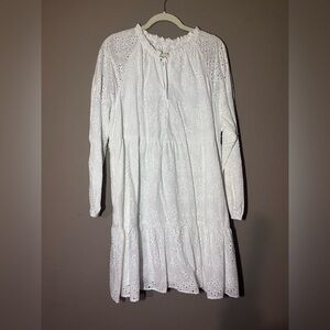 Adyson Parker Cloud White Eyelet Dress